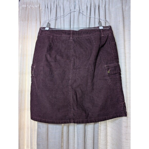 Eddie Bauer Women's Corduroy Cargo Skirt Purple Button Pockets Size 18 - Picture 4 of 8